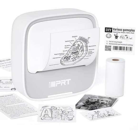 Mini Printer with Sticker Paper, Portable Sticker Printer Crafts Kids - Picture 1 of 9